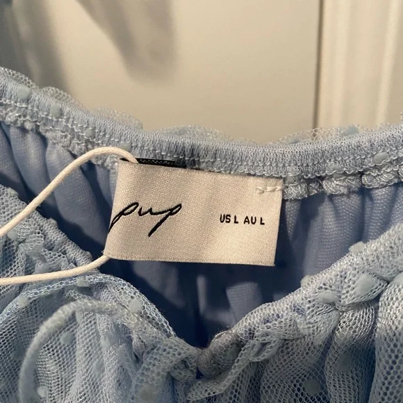 Petal and Pup Belle Swiss Dot Tulle Tiered Maxi Dress - Picture 5 of 8